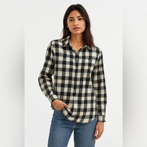 Burton Black Plaid Dryride Popover Shirt‎